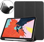Voor iPad Air 2020 10.9 Custer Texture TPU Horizontale Flip Leren Case met Slaap / Wekfunctie & Drie-vouwhouder & Pen Slot (Zwart)