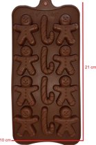 Chocolade - Fondant vorm met gingerbread mannetjes - shrek poppetjes