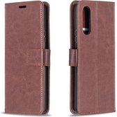 Voor Sony Xperia 10 II Crazy Horse Texture Horizontale Flip Leren Case met Houder & Kaartsleuven & Portemonnee & Fotolijst (Bruin)