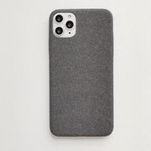 Voor iPhone 11 Pro Fabric Style TPU Protective Shell (Deep Grey)