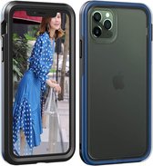 Voor iPhone 11 Pro TPU + PC Polish Case Drop & Shockproof & Krasbestendig (Zwart + Blauw)