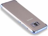 Voor Galaxy S8 + / G955 Drie secties Galvaniseren zijkant TPU beschermende achterkant hoes (blauw)