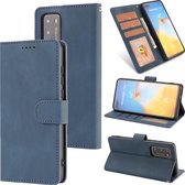 Voor Huawei P40 Fantasy Klassiek Huid-aanvoelend Kalfsleer Textuur Magnetische gesp Horizontale Flip PU lederen tas met houder & kaartsleuf & portemonnee (blauw)