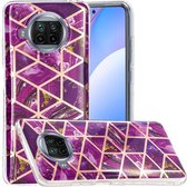 Voor Xiaomi Mi 10T Lite 5G Galvaniseren TPU telefoon beschermhoes (paars)