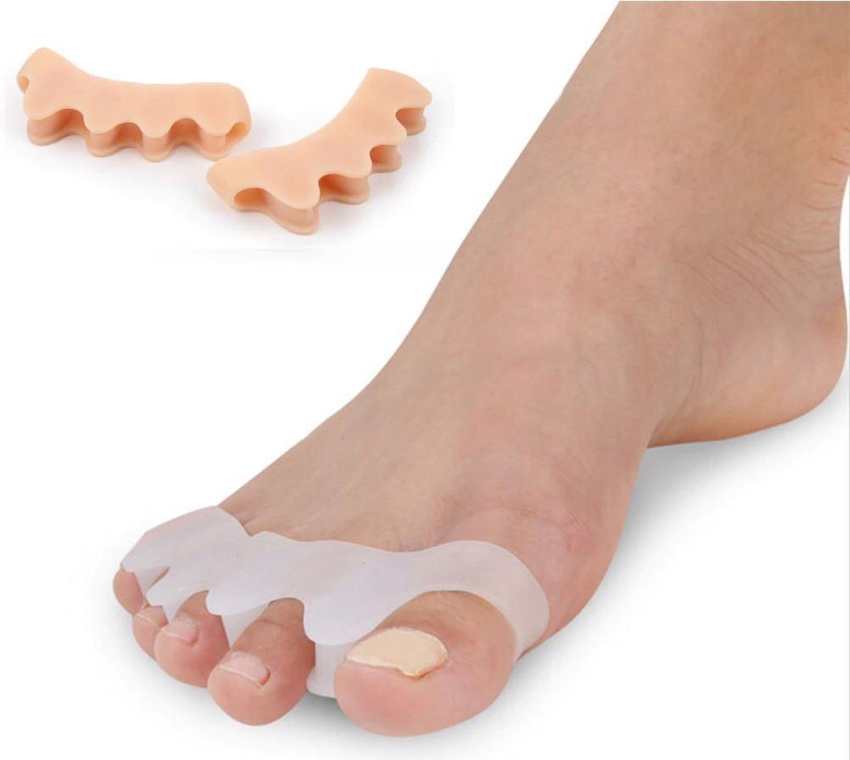 Hallux Valgus - teenspreider - teencorrector - hallux valgus grote teencorrector - Roze 2 stuks