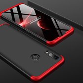 GKK Three Stage Splicing Full Coverage PC Case voor Huawei P smart 2019 / Honor 10 Lite (zwart rood)