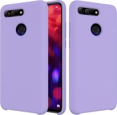 Ultradunne vloeibare siliconen valbestendige beschermhoes voor Huawei Honor V20 (lichtpaars)