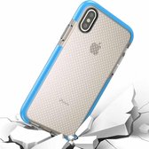 Voor iPhone X / XS Basketball Texture Anti-collision TPU beschermhoes (blauw)