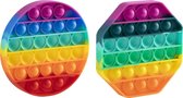 2x Pop it - Grafix | Fidget toys - regenboog kleuren