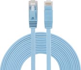 5 m CAT6 ultradunne platte Ethernet-netwerk LAN-kabel, patchkabel RJ45 (blauw)