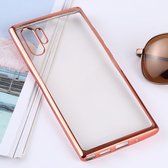 Let op type!! Ultra-thin Electroplating Soft TPU Protective Back Cover Case for Galaxy Note 10 Pro(Rose Gold)