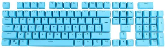 104 toetsen Double Shot PBT Backlit Keycaps voor mechanisch toetsenbord (blauw)