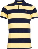 Gant Barstripe Rugger Polo Poloshirt - Mannen - geel/donkerblauw