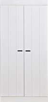 WOOOD Connect Kledingkast 2-Deurs - Grenen - Wit - 195x94x53