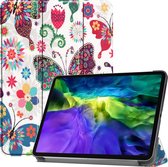 Apple iPad Pro 11 (2020) Hoes - Mobigear - Tri-Fold Serie - Kunstlederen Bookcase - Butterflies - Hoes Geschikt Voor Apple iPad Pro 11 (2020)