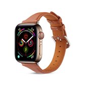 Voor Apple Watch 3/2/1 generaties 42mm universele dunne lederen band (bruin)