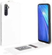 Voor OPPO Realme 6 R64 textuur enkele verticale flip lederen beschermhoes met kaartsleuven en fotolijst (wit)