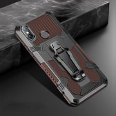 Voor Xiaomi Redmi Note 5 Pro Machine Armor Warrior schokbestendig PC + TPU beschermhoes (koffie)