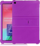 Voor Galaxy Tab A 10.1 (2019) T510 tablet-pc siliconen beschermhoes met onzichtbare beugel (paars)