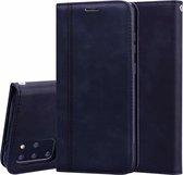 Voor Samsung Galaxy S20 Plus Frosted Business Magnetische Horizontale Flip PU Leather Case met houder & kaartsleuf & lanyard (zwart)