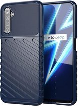 Voor OPPO Realme 6 Pro Thunderbolt Shockproof TPU Soft Case (blauw)