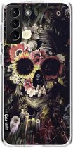 Casetastic Samsung Galaxy S21 Plus 4G/5G Hoesje - Softcover Hoesje met Design - Garden Skull Print