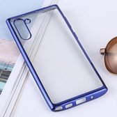 Ultradunne galvaniseren Soft TPU beschermende achterkant van de behuizing voor Galaxy Note10 (donkerblauw)
