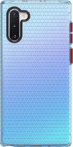 Voor Galaxy Note 10+ Honeycomb Shockproof TPU Case (blauw)