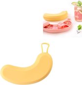 DIY Ice Cube Mold Creative Fruit Shape Ice Box met deksel, stijl: banaan (geel)