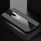 Voor Xiaomi Redmi Note 8 Pro XINLI stiksels Doek textuur schokbestendige TPU beschermhoes (grijs)