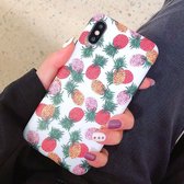 Mode TPU beschermhoes voor iPhone XS Max (ananaspatroon in kleur)