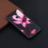 Embossment Patterned TPU Soft Case voor Huawei Honor 10 Lite / P Smart 2019 (Lotus) (paars)