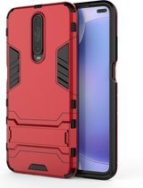 Voor Geschikt voor Xiaomi Redmi K30 schokbestendige pc + TPU beschermhoes met onzichtbare houder (rood)