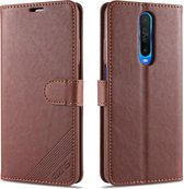 Voor Xiaomi Redmi K30 AZNS schapenvacht textuur horizontale flip lederen tas met houder & kaartsleuven & portemonnee (bruin)