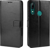 Retro Crazy Horse Texture Horizontal Flip Leather Case voor Huawei P Smart Z / Y9 Prime (2019), met houder & kaartsleuven & fotolijst (zwart)