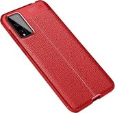 Voor Huawei Honor Play 4T Pro Litchi Texture TPU schokbestendig hoesje (rood)