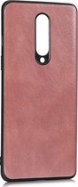 Voor OnePlus 8 Crazy Horse getextureerd kalfsleer PU + pc + TPU-hoesje (rosÃ©goud)