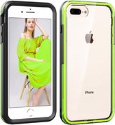 2 in 1 TPU + pc effen kleurencombinatiehoes voor iPhone 6/7/8 (zwart + groen)