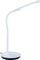 LED Tafellamp - Iona Polina - 5W - Aanpasbare Kleur - Dimbaar - Rond - Mat Wit - Kunststof