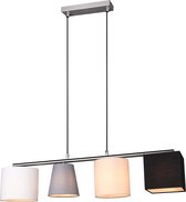 LED Hanglamp - Hangverlichting - Iona Cinomi - E14 Fitting - Rechthoek - Mat Nikkel - Aluminium