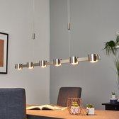 Lucande - LED hanglamp - 6 lichts - aluminium, staal - H: 4.5 cm - mat nikkel - Inclusief lichtbronnen