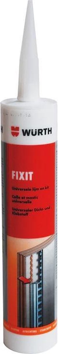 Wurth| Fixit | Universele lijm en kit | Bruin | 290ml