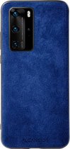 Huawei P40 Pro Alcantara Case 2020 - Blauw