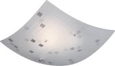 LED Plafondlamp - Plafondverlichting - Nitron Colmino - E27 Fitting - 1-lichts - Vierkant - Mat Wit - Aluminium