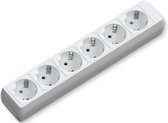 Verlengsnoer - Igan Bovun - 3680W - 6 Stopcontacten - Wit - Zonder Snoer/Kabel | Nederland
