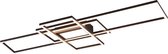 LED Plafondlamp - Nitron Urano - 60W - Aanpasbare Kleur - Afstandsbediening - Dimbaar - Rechthoek - Mat Zwart - Aluminium