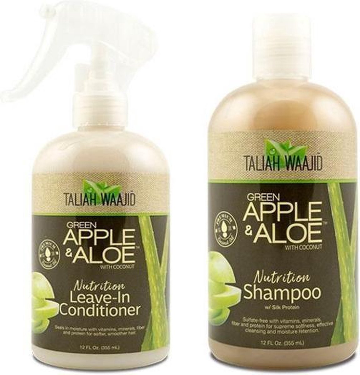 Taliaah Waajid Apple Aloe Nutrition Shampoo and Leave in Conditioner Set