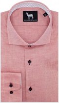GENTS | Blumfontain Overhemd Heren Volwassenen uni contrast rood 0572 Maat L7 41/42 | Extra Lange Mouwen