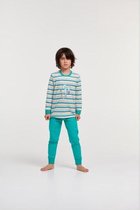 Woody pyjama jongens/heren - multicolor gestreept - octopus - 211-1-PLC-S/917 - maat 116