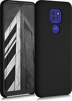 kwmobile telefoonhoesje voor Motorola Moto G9 Play / Moto E7 Plus - Hoesje met siliconen coating - Smartphone case in zwart